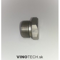 Zátka INOX plná vonkajší závit