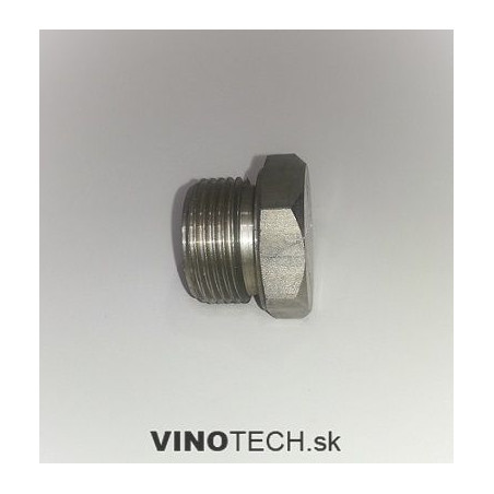 Zátka INOX plná vonkajší závit